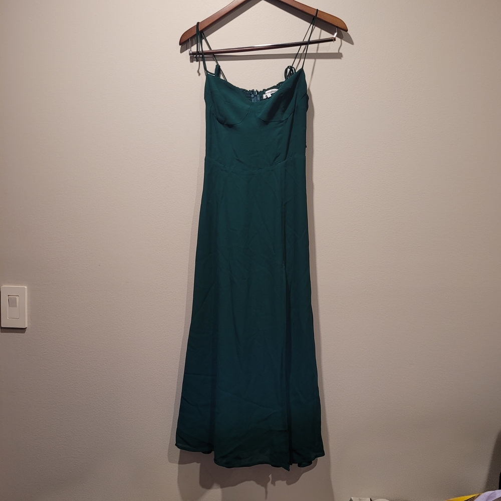 Reformation Emerald Juliette Midi Dress with Slit - Picture 10 of 10